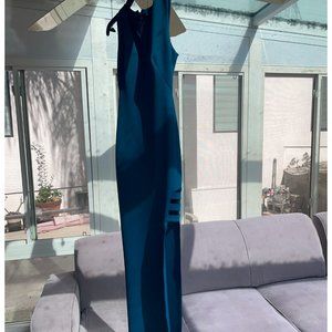Blue Evening Dress with long Slit Marciano XS
